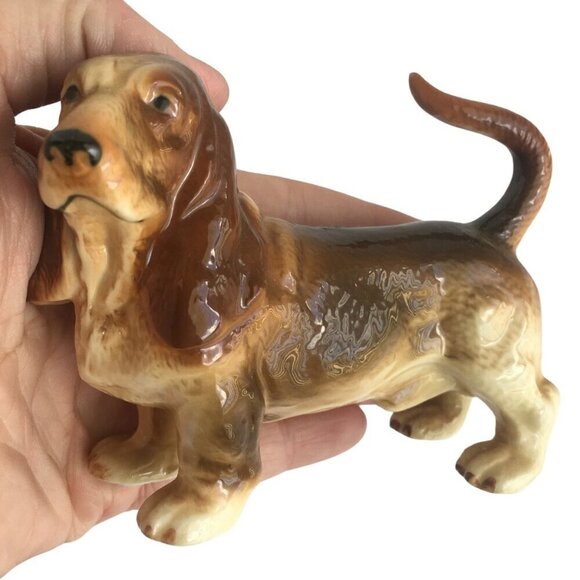 Other - Vintage Dog Figurine Statue - 1950 Basset Hound